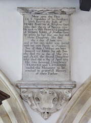 brookland church, kent  (58) c18 tomb of henry barton +1725