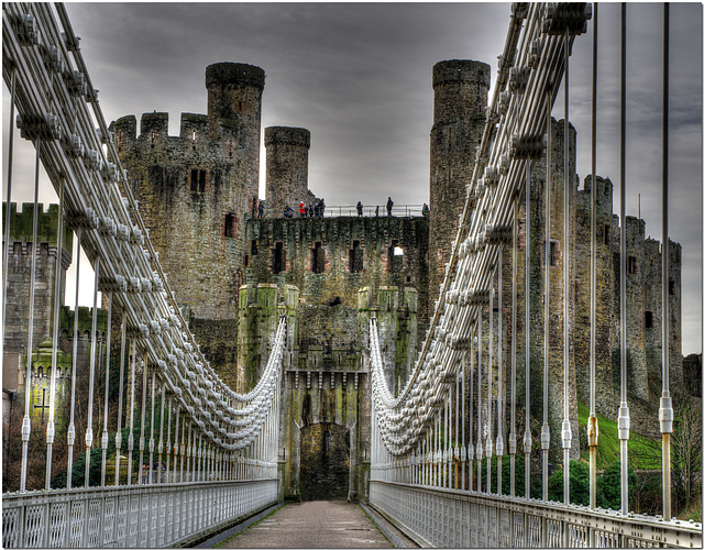 Conway Suspension Bridge and Castle