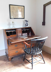 Desk and Chair inside the Hewlett House in Old Bethpage Village, August 2022