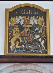 brookland church, kent  (54) c18 royal arms of george II 1739