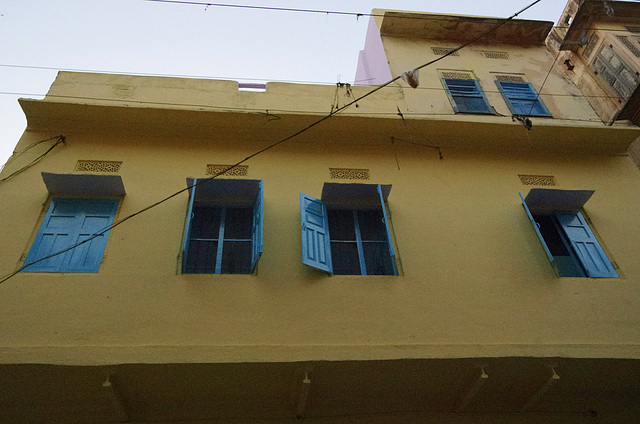 Blue shutters