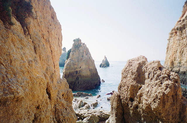 Limestone cliffs at Alvor (Scan from 1999)