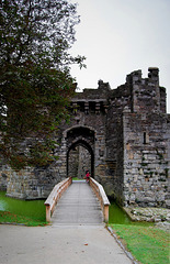 Beaumaris Castle entrance and fence!