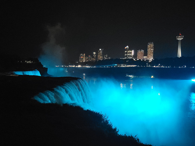 Niagara Falls lights at night Niagara Falls lights at night