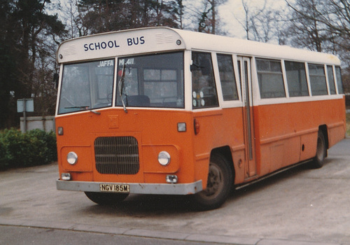 Suffolk County Council NGV 185M at Mildenhall - Jan 1983