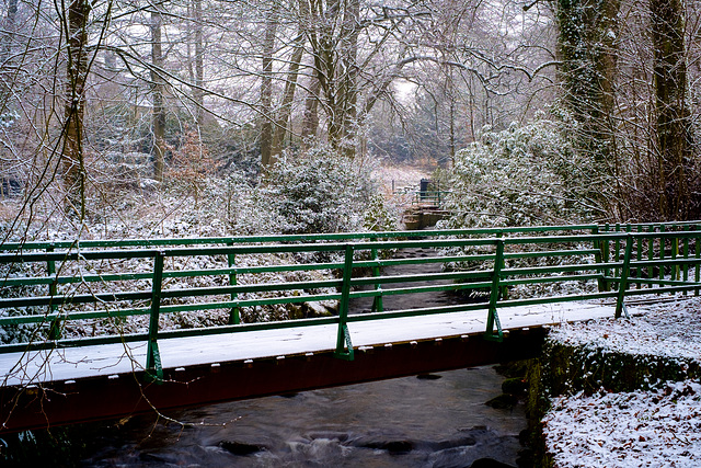 Snowy bridges
