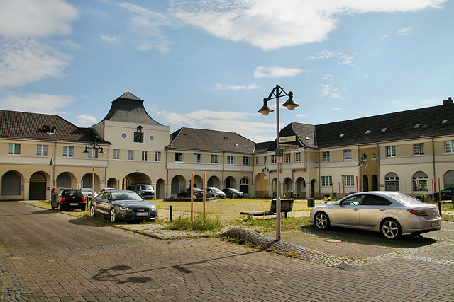 Der Brunnenplatz in der Zechensiedlung Fürst Leopold (Hervest-Dorsten) / 19.07.2020