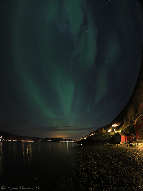 Northern lights at new years eve.