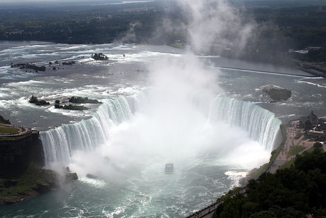 Horseshoe falls from the Canadian tower Horseshoe falls from the Canadian tower