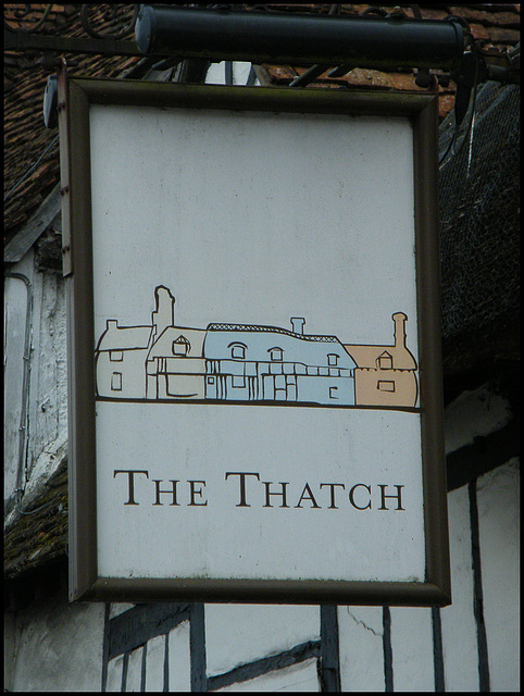 boring Thatch pub sign