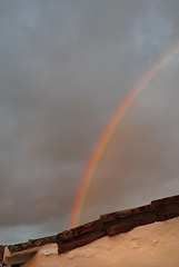 Penedos, Rainbow at sunset