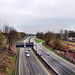 Autobahn A43, Blick von der Brücke Rottbruchstraße (Herne) / 8.04.2023