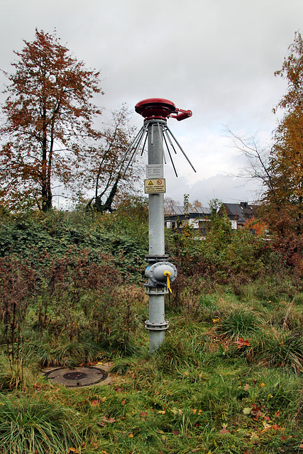 Protegohaube über dem ehem. Schacht 1 der Zeche Constantin der Große (Bochum-Grumme) / 11.11.2023