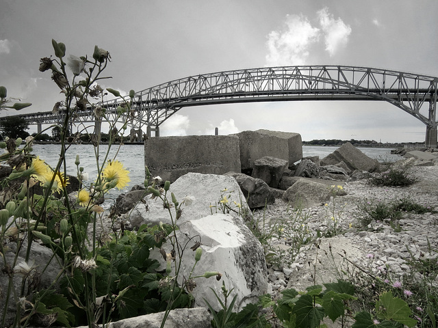 A bridge connecting two countries