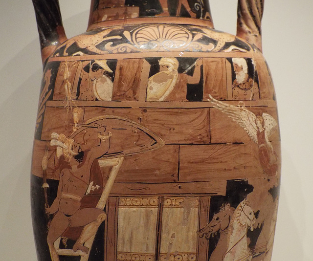 Detail of a Neck Amphora with a Scene from the Seven Against Thebes in the Getty Villa, June 2016