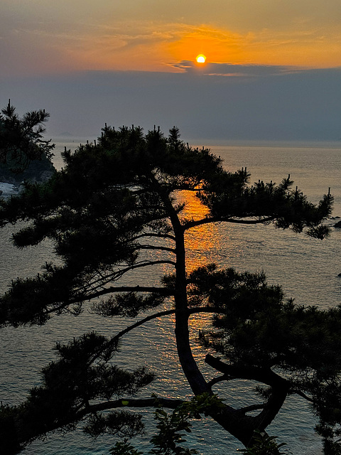the yellow sea at dusk