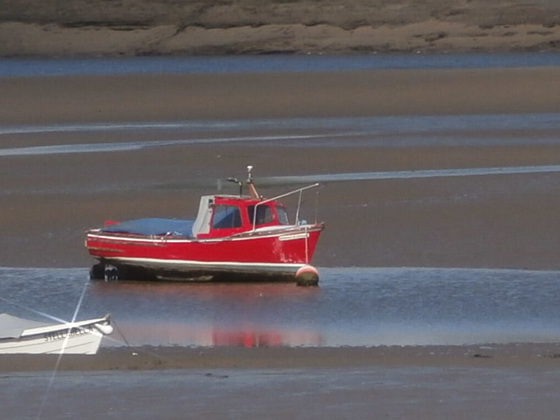 Tide was right out so this small craft was beached