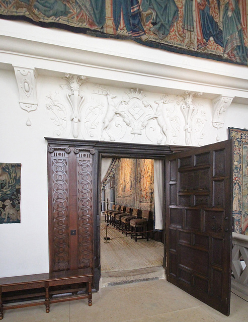 Doorcase at head of staircase, Hardwick Hall, Derbyshire