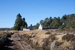 Abandoned farmhouse and steading at Dusach, high above Dunphail