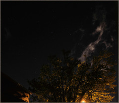 Night sky over the neighbours' house