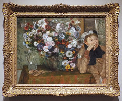 Woman Seated Beside a Vase of Flowers by Degas in the Metropolitan Museum of Art, July 2018