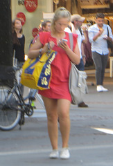 red dress