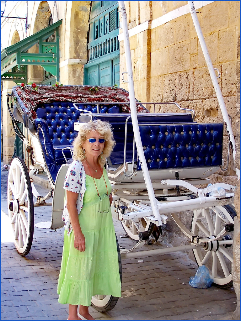 Tunisi : nella Medina una splendida antica carrozza