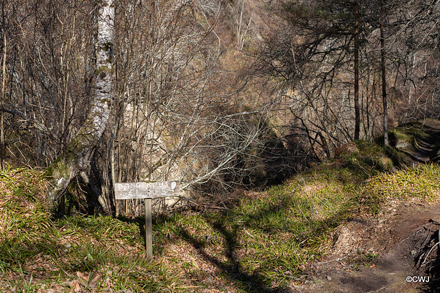 Danger Steep Cliffs! On the edge of the Dorback Falls