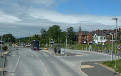 First Manchester 39257 (BT66 MRU) on the Busway at Tyldesley - 24 May 2019 (P1010962)