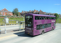 First Manchester 39257 (BT66 MRU) on the Busway at Tyldesley - 24 May 2019 (P1010964)