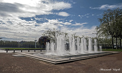 Wasserspiel an der Rohne bei Lyon