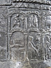 brookland church, kent, latest c12 lead font with signs of the zodiac above labours of the months, the former named in latin, the latter in norman french. it has been suggested that the font was stolen in a mediaeval raid on normandy.