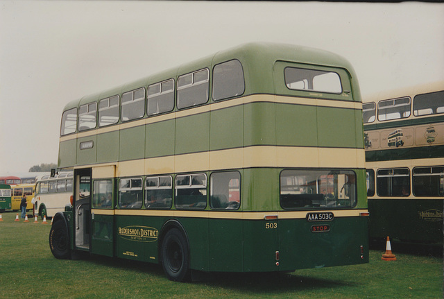 Preserved former Aldershot & District 503 (AAA 503C) at Showbus, Duxford - 25 Sep 1989 (240-13A) Preserved former Aldershot & District 503 (AAA 503C) at Showbus, Duxford - 25 Sep 1989 (240-13A)
