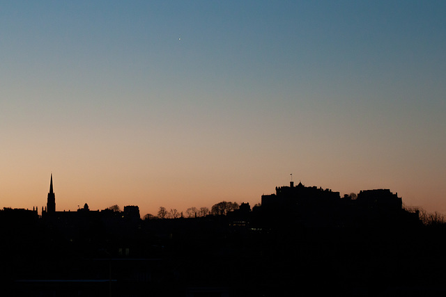 Edinburgh sunrise with Venus