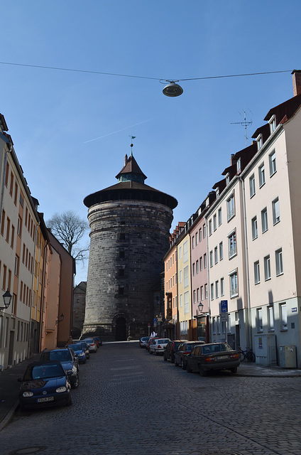 Nürnberg, City Wall Tower "Green K" (Neutorstrasse)