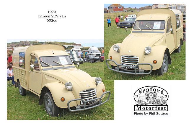 Citroen 2CV van 1973 Seaford Motorfest 23 6 2024