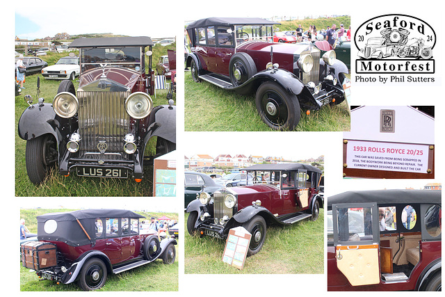 Rolls Royce 1933 20-25 with rebuilt body Seaford Motorfest 23 6 2024