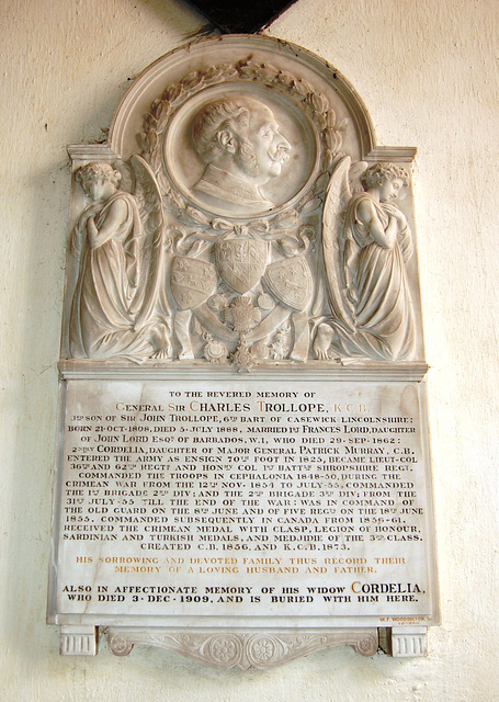 Monument to General Sir Charles Trollope, Uffington Church, Lincolnshire