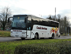 Coach Services of Thetford KM57 GSM at Fiveways, Barton Mills - 13 Dec 2021 (P1100213)