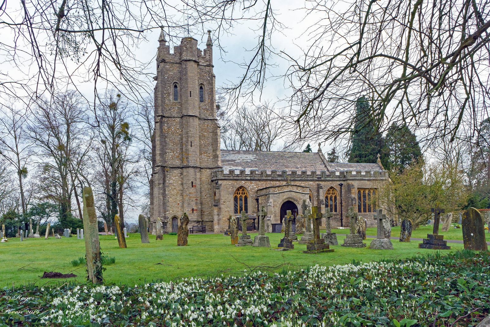St Giles with Snowdrops