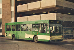 Kingfisher (First Bus) 4041 (N441 ENW) leaving Huddersfield bus station – 12 Oct 1995 (291-23)