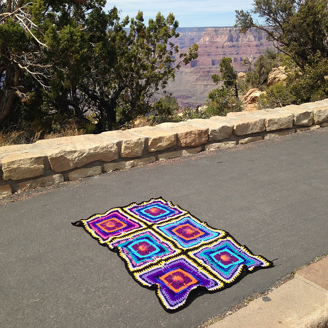 Yarnbomb panel at Grand Canyon