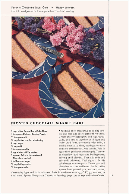 Baker's Famous Chocolate Recipes (4), 1936