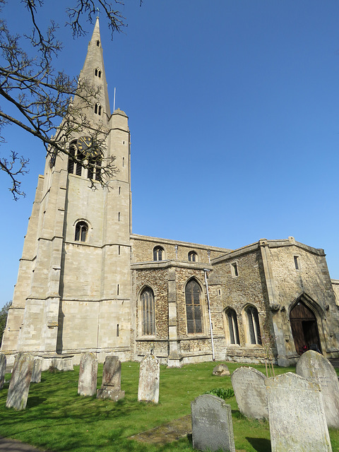 godmanchester church, hunts (1) tower c17, porch c15