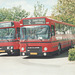 Sechers Rutebiler 4 (JP 94 487) and 12 (JH 91 579) at Knebel - 22 May 1988 (Ref: 64-28)