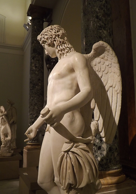 Detail of a Statue of Eros of the Centrocelle Type in the Naples Archaeological Museum, July 2012