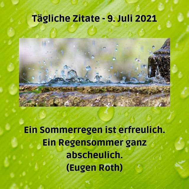 Tägliche Zitate - 9. Juli 2021