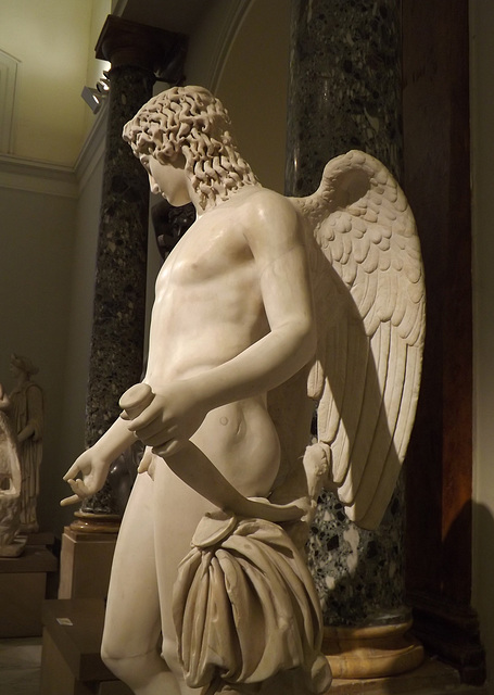 Detail of a Statue of Eros of the Centrocelle Type in the Naples Archaeological Museum, July 2012