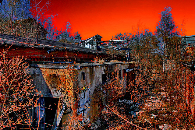 Brauerei-Ruine in Endzeitstimmung