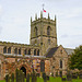 Flying the Red Ensign for Merchant Navy Day over St Lawrence's, Gnosall